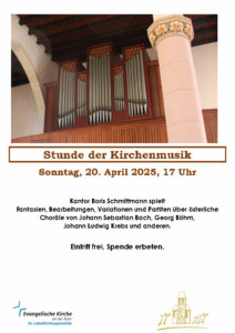 Poster zur Stunde der Kirchenmusik, Orgelpfeifen