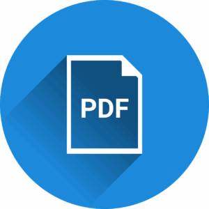 icon: blauer kreis, darin Blatt mit pdf