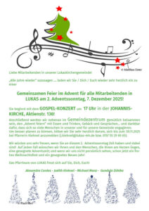 Plakat Feier im Advent für alle Mitarbeitenden
