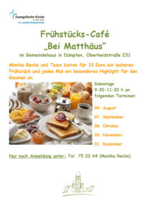 Plakat Frühstückscafé