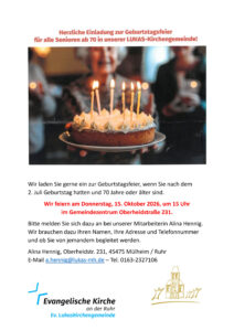 Plakat Senior*innengeburtstag